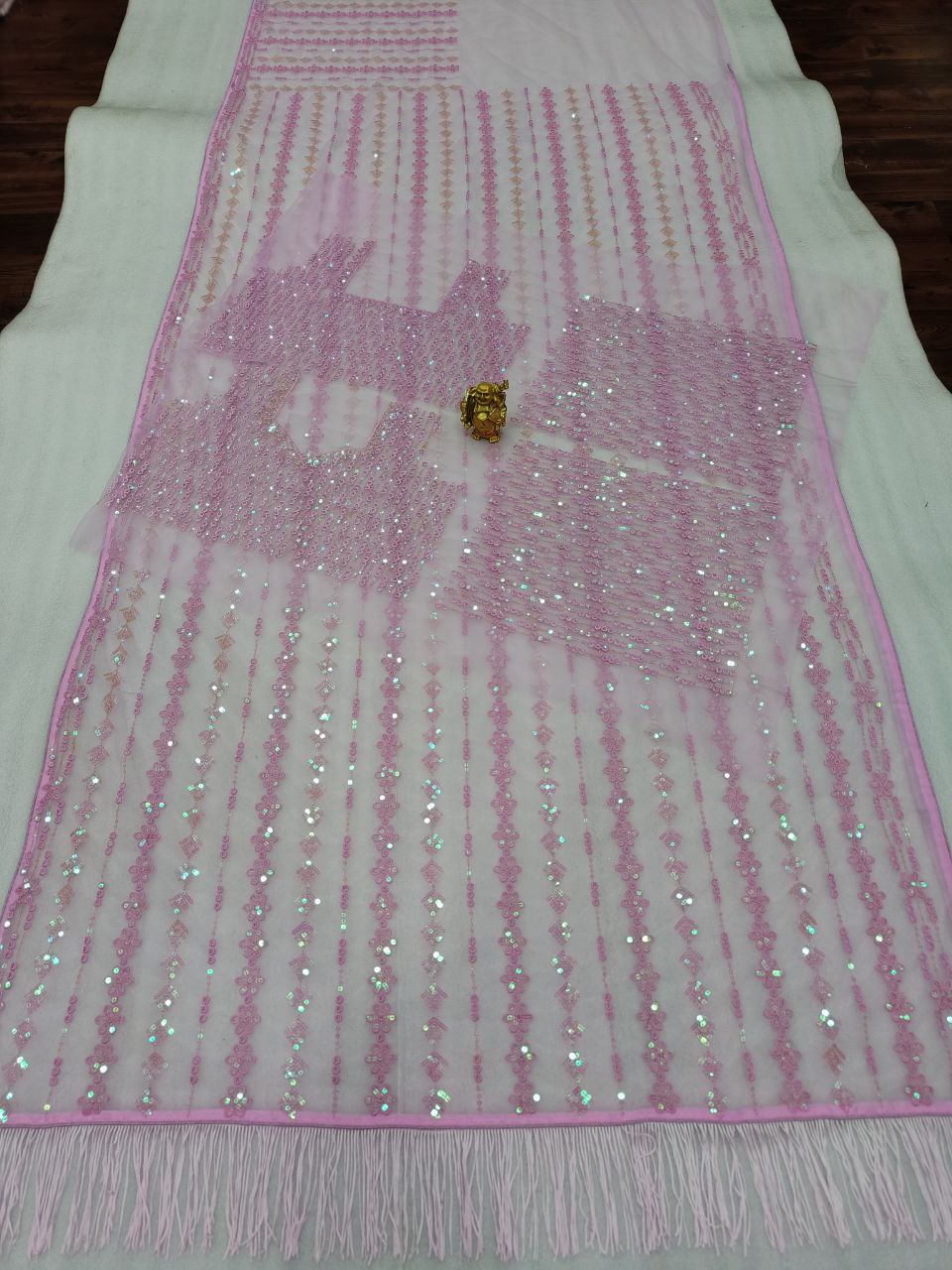 Indian Wedding Saree Heavy Embroidery work Blouse Party Wear Saree For Women And Girls