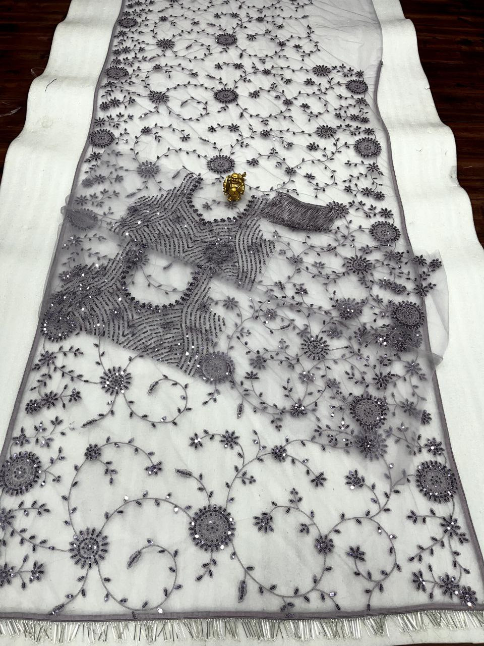 Designer Mono Net Saree with Heavy Multi & Sequin Work and Embroidered Blouse – Premium Collection