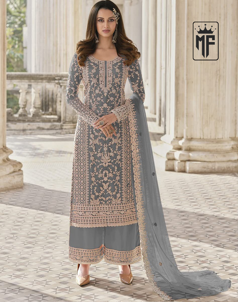 Beautiful Wine White Floral Print Kurta Palazzo & Dupatta Set, Women Straight Kurta Pant Set, Pakistani 3 Piece Shalwar Kameez Readymade Set