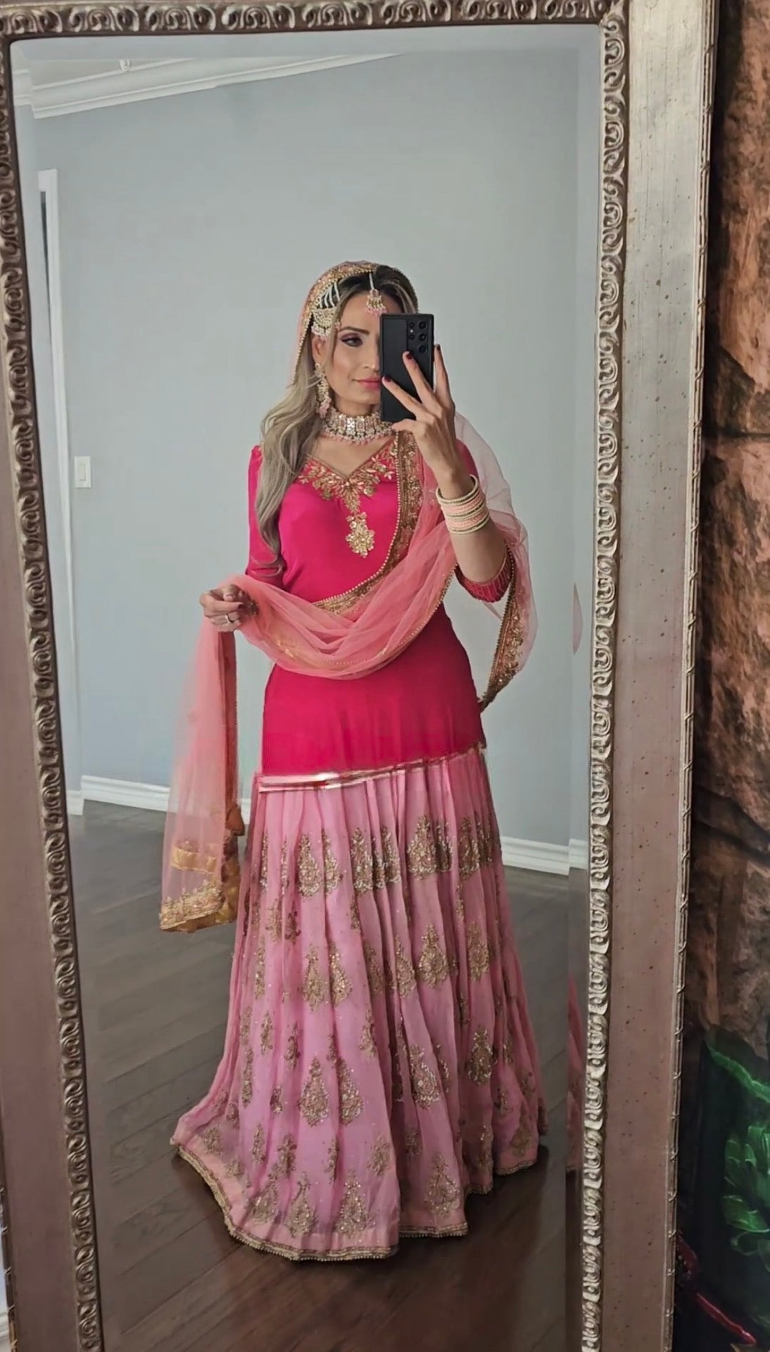 Pink Lehenga Choli in Heavy Faux Georgette with Embroidery Sequence Work