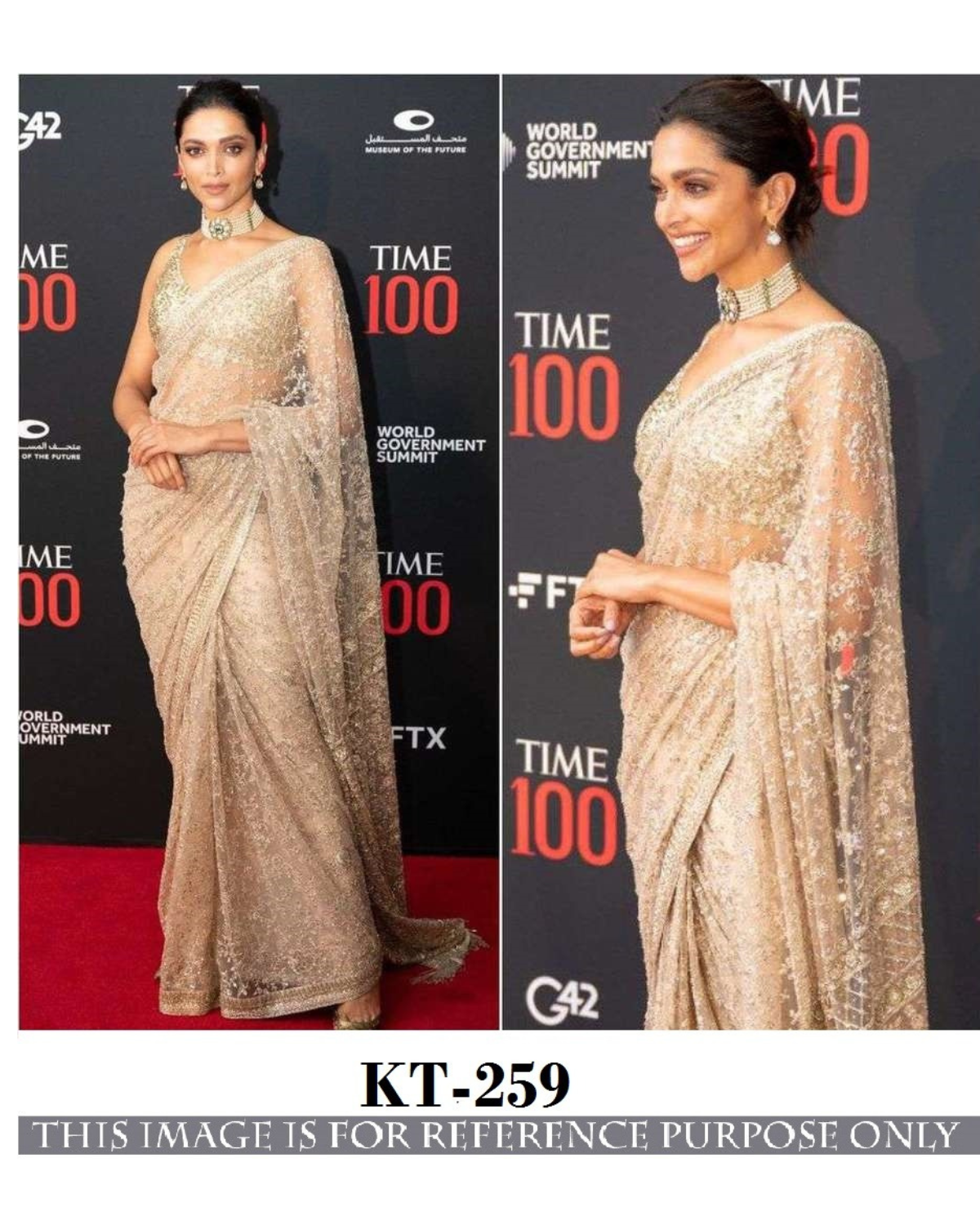 Fancy Bollywood Type Sequence Embellished Net Fabric Off White Colour Saree With Blouse KT-259 By Dealbazaars