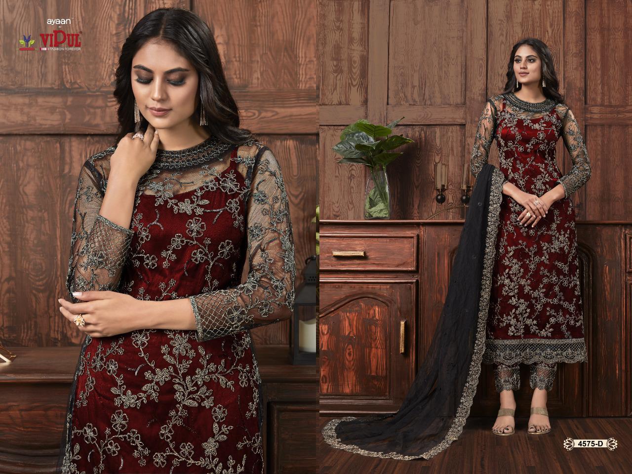 Amazing Design Women Net Embroidered Work Semi Stitched Pakistani Suit With Bottom & Dupatta