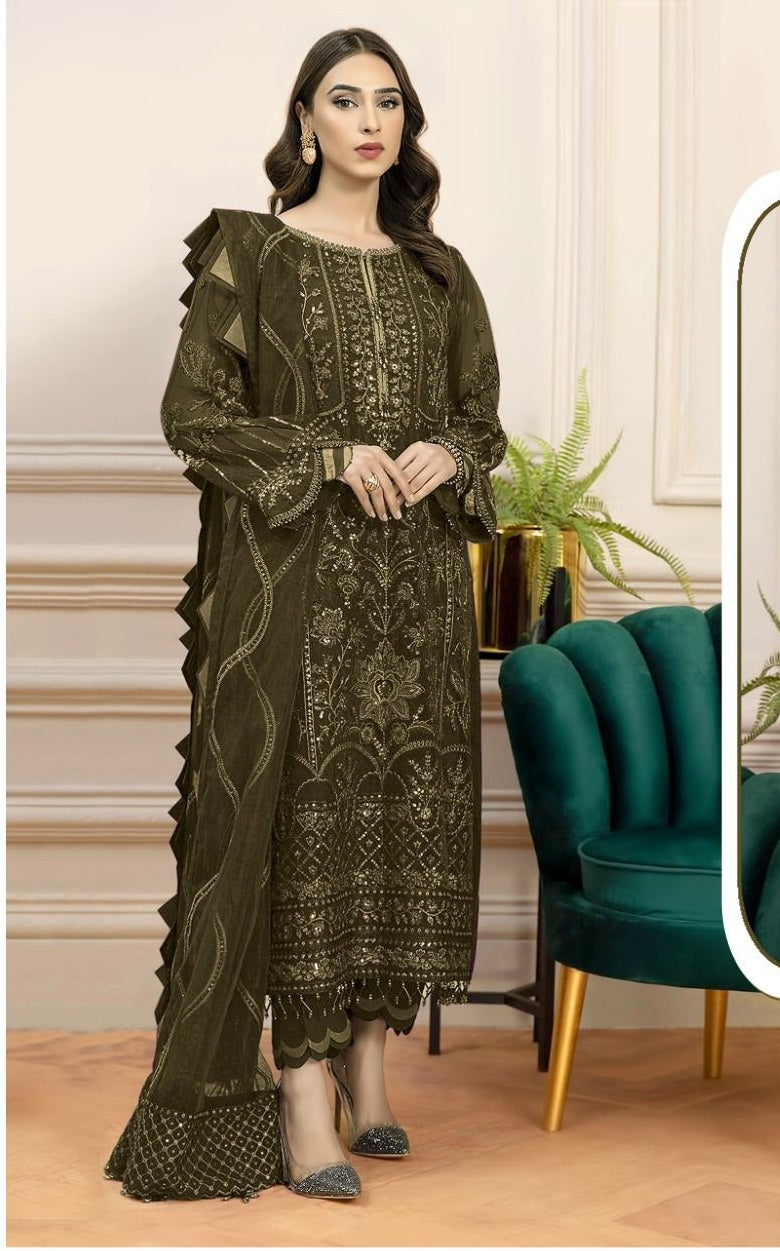 Georgette With Heavy Embroidery Work Stylish Designer Pakistani Function Wear Salwar Kameez Suit