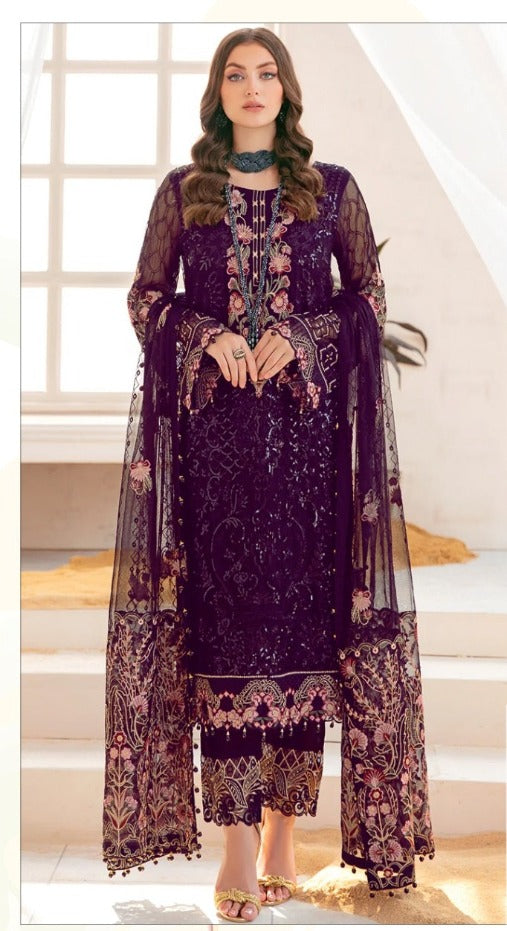 Georgette Beautiful Embroidery Work Stylish Designer Pakistani Salwar Kameez Suit For Womens