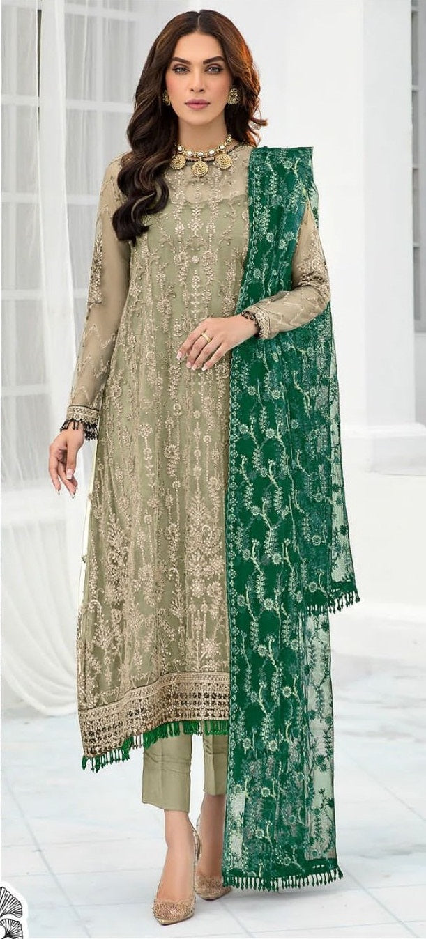 Bridal Heavy Georgette Embroidary Siqance Work Indian Pakistani Designer Party Wear Floral Dress Anarkali Gown