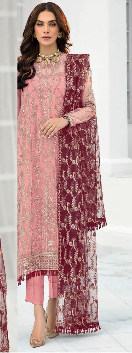 Bridal Heavy Georgette Embroidary Siqance Work Indian Pakistani Designer Party Wear Floral Dress Anarkali Gown