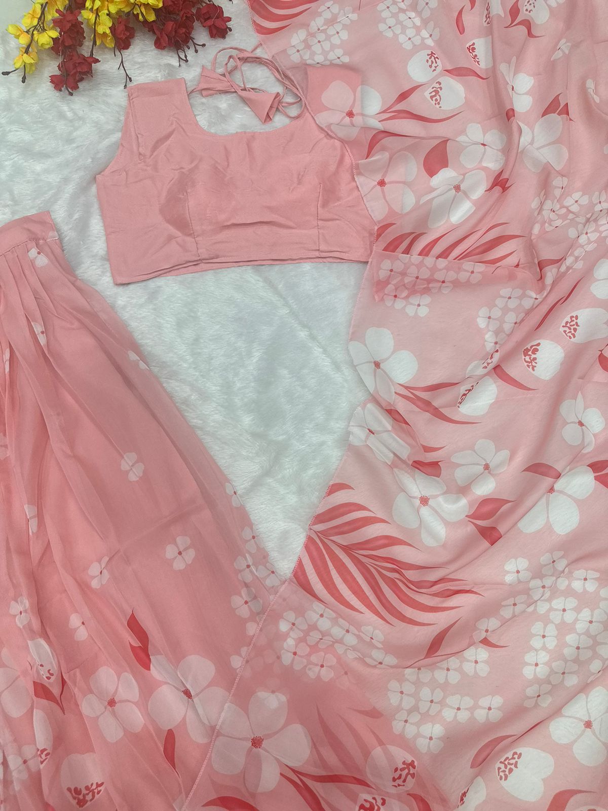 NEW DESIGNER DIGITAL PRINT TEBY SILK PARTY WEAR LAHENGA WITH STICH CHOLI