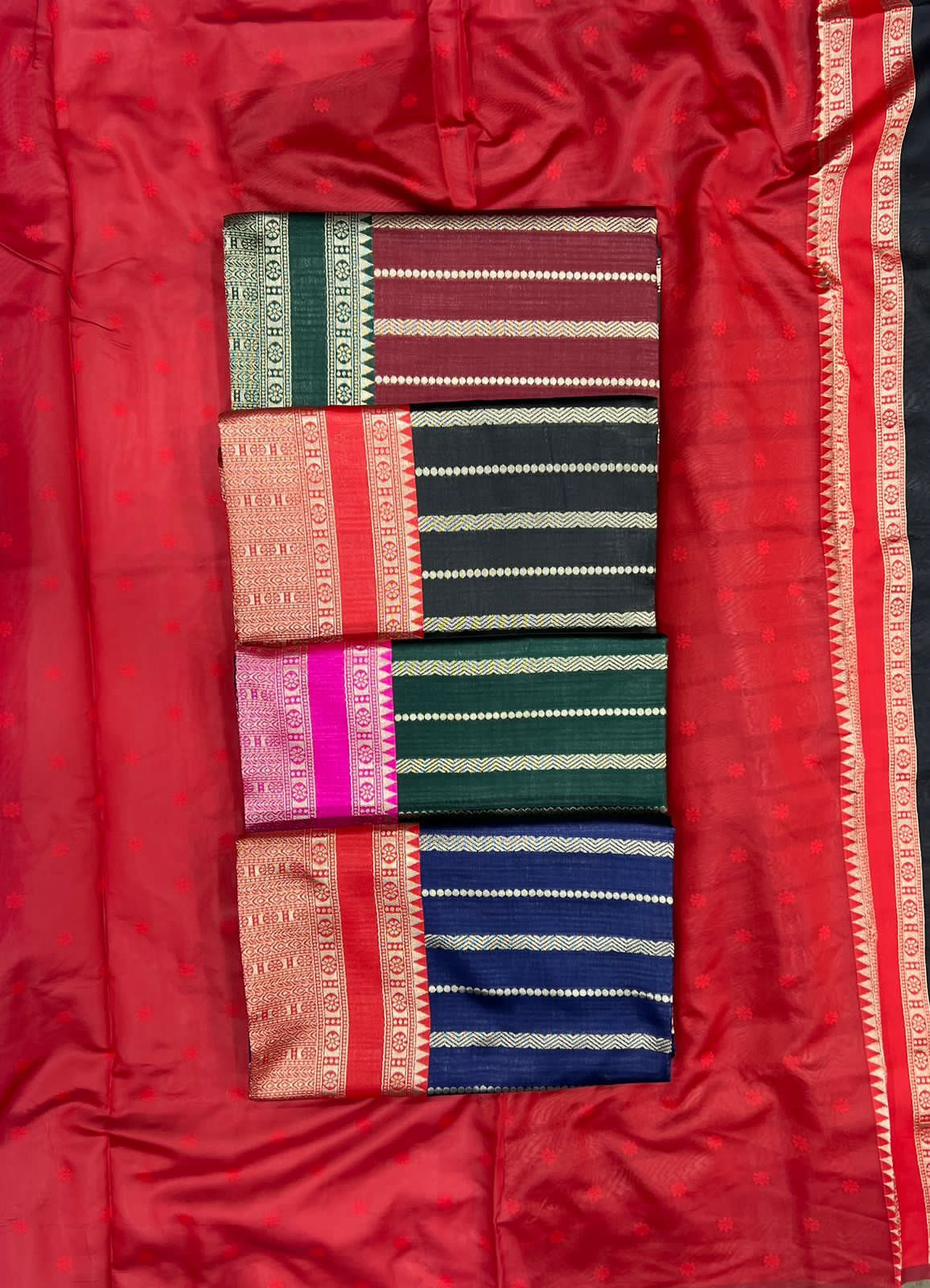 Designer Soft Litchi Silk Lace Border Saree With Unstitched Blouse
