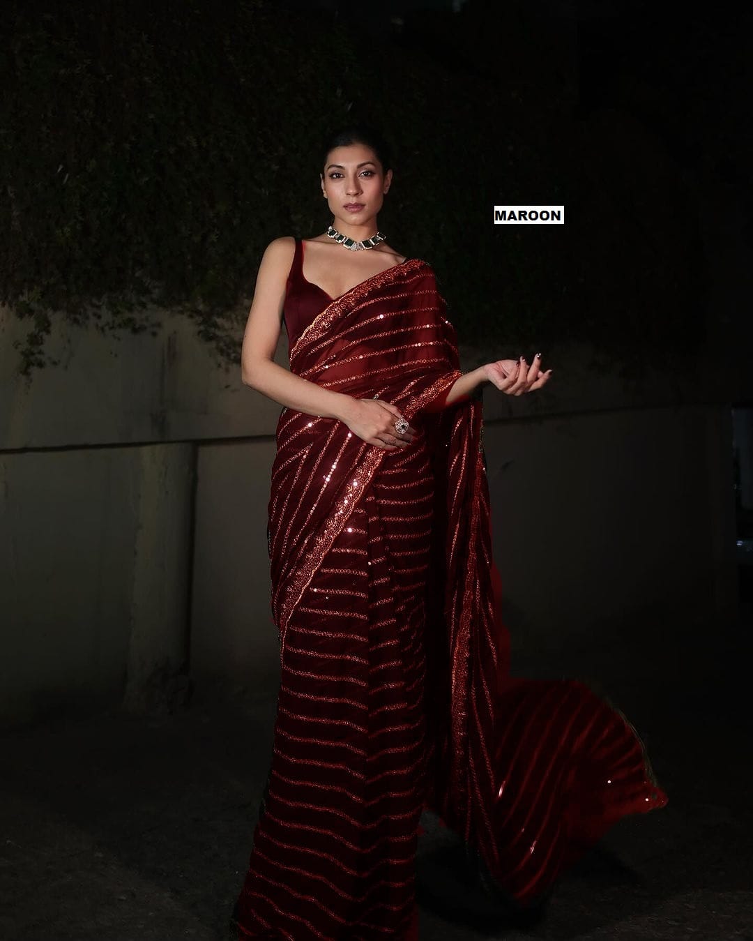 Black Bollywood Latest Stylish Function Soft Georgette Saree With heavy silk Blouse, Party Wear Wedding Saree