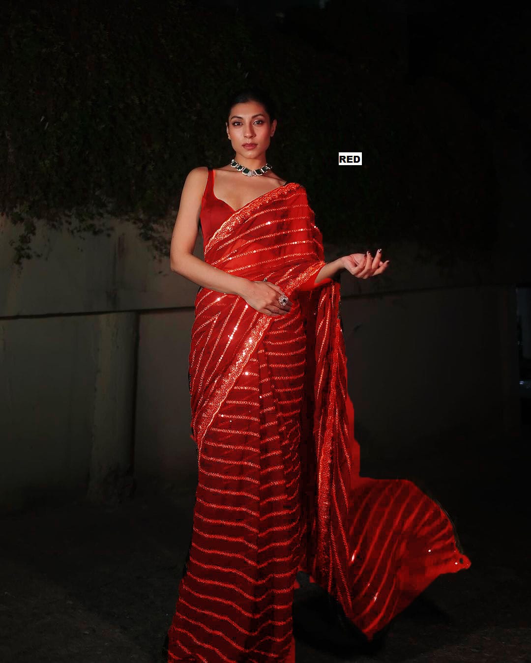 Black Bollywood Latest Stylish Function Soft Georgette Saree With heavy silk Blouse, Party Wear Wedding Saree
