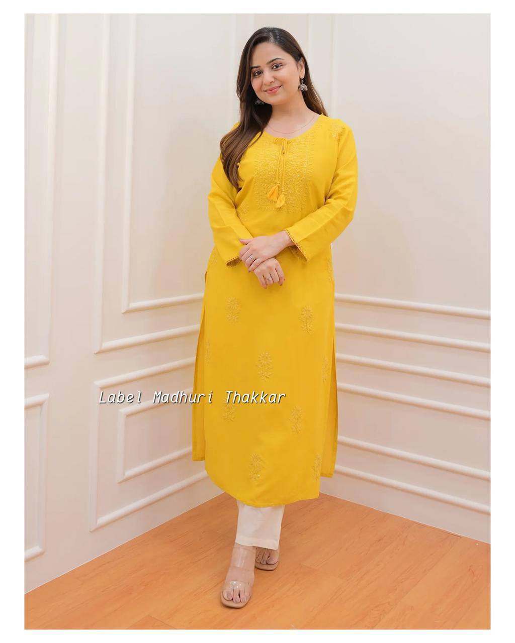 Sequence Embroidery Work Kurti and Pant