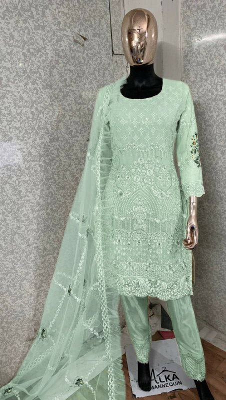 Indian/Pakistani Ethnic party wear Georgette Pant Style Salwar Kameez Suit women ready to wear with dupatta