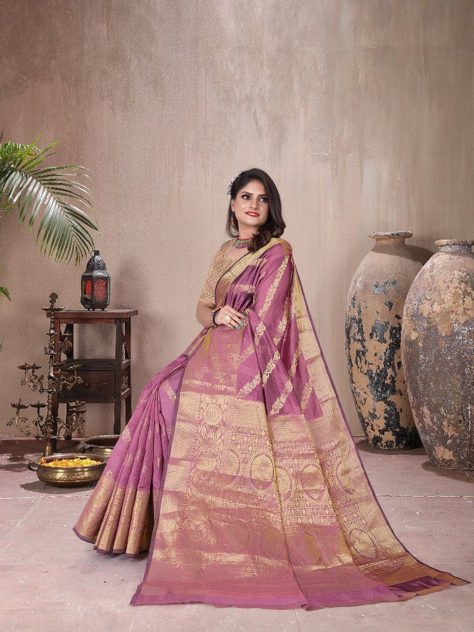 Beautiful Weaving work Pure Soft Oranza Silk Saree With Real Zari Broket Blouse Piece