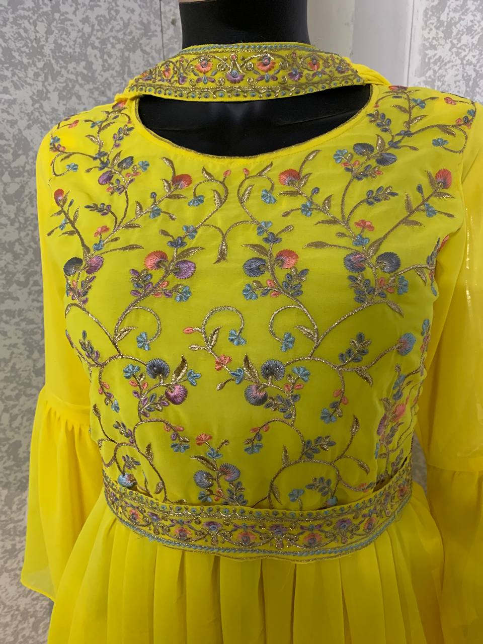 Premium Yellow Fully Embroidered Work Lehenga Choli Set With Dupatta For Party Wear Bridemaid Wear Haldi Outfit