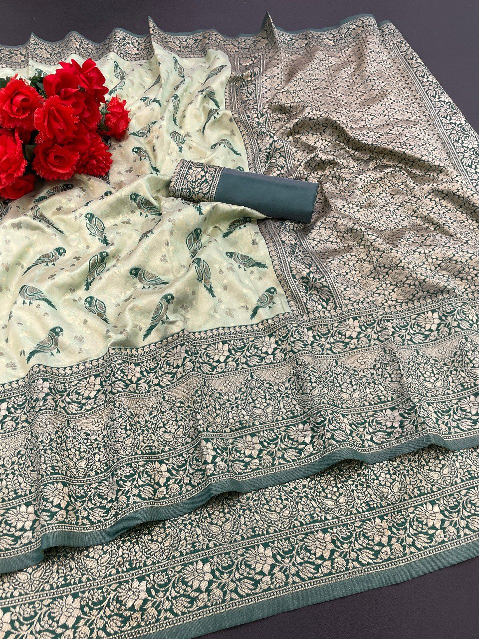 Women's Kanjeevaram Silk Saree With Woven Work Heavy Designer Wedding Wear Best Banarasi Silk Saree