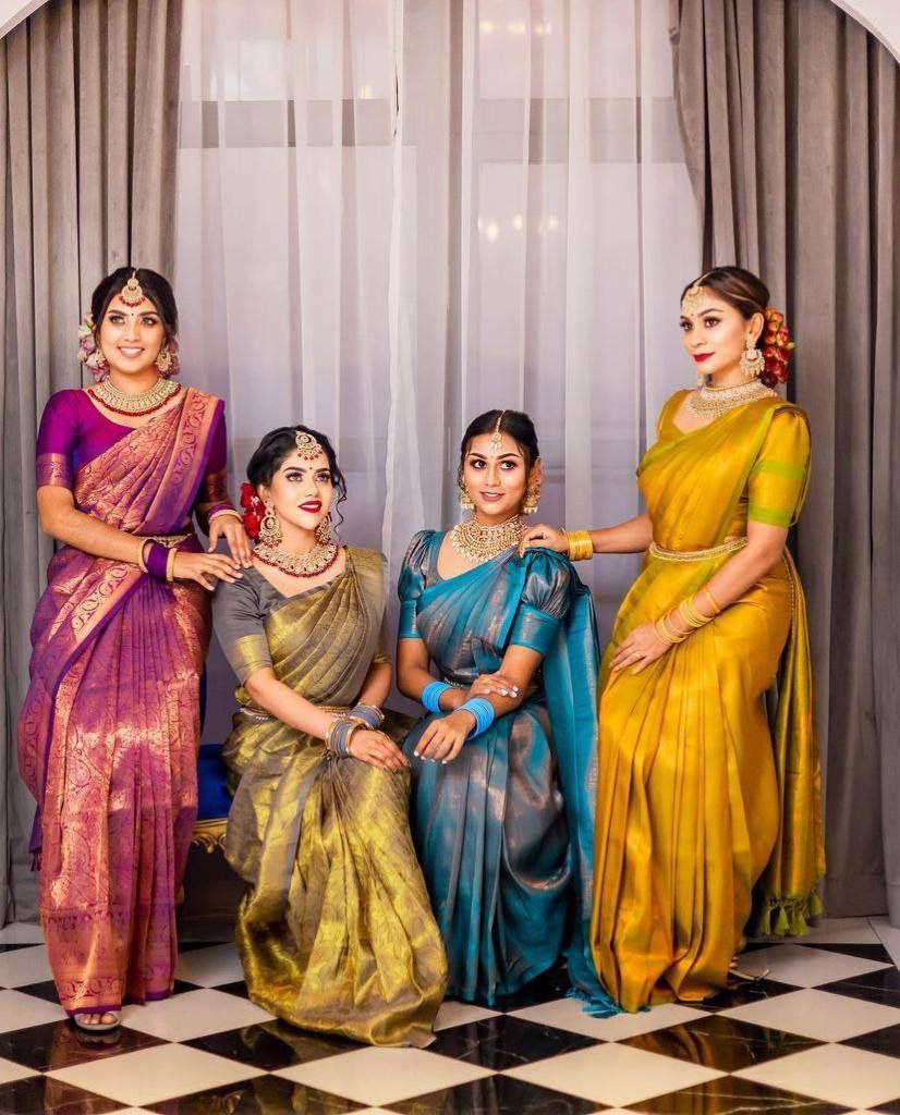 Jacquard Work Weaving Softy Silk Litchi Silk Saree (Separate Blouse Piece) traditional wear Saree