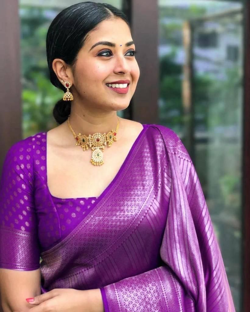 Women's Kanjeevaram Silk Sari Pure Zari Vintage Indian Blouse 100% Woven Sarees Handwoven Fabric Traditional Women's Wedding Piece Bollywood Designer Saree