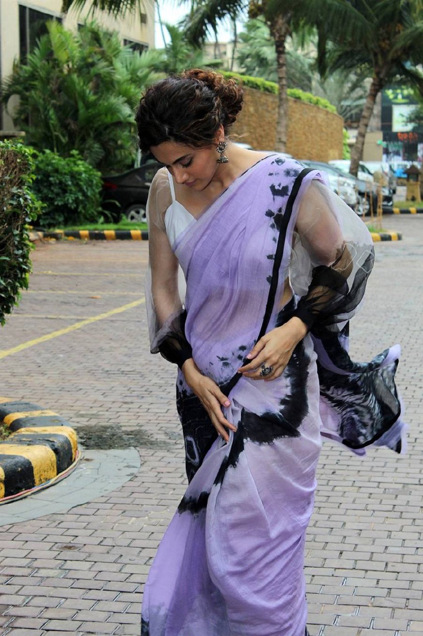 Bollywood celebrity wear lavender color faux georgette saree for women, printed saree for wedding, stylish party wear designer saree