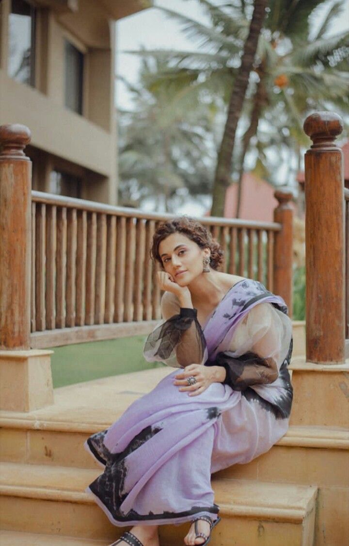 Bollywood celebrity wear lavender color faux georgette saree for women, printed saree for wedding, stylish party wear designer saree