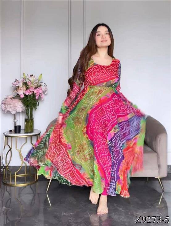 Bollywood Designer Partywear Readymade Full Flared Anarkali Gown Pant Dupatta,Women Ethnic Wear Suit,Lehariya Bandhani Anarkali,Indian wedding Suit