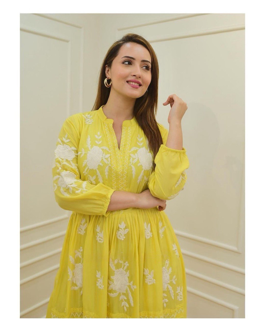 Beutiful 3 Colors Embroidery Work Rayon Gown For Womens And Girls