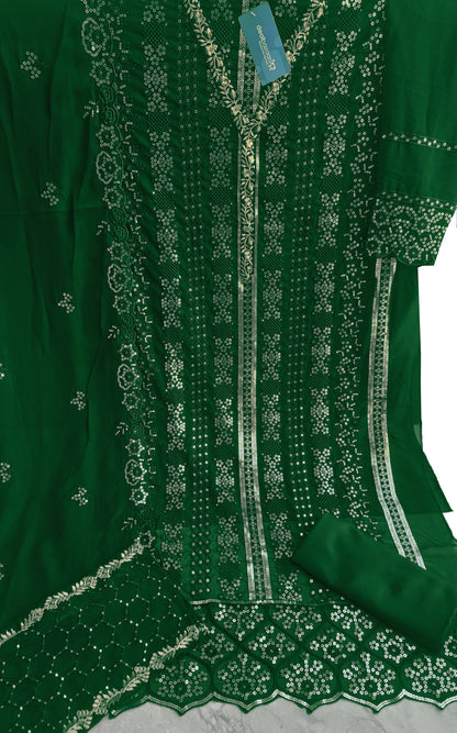 Heavy Work Georgette Sequence Embroidery Semi-Stitched Wonderful Pakistani Outfit