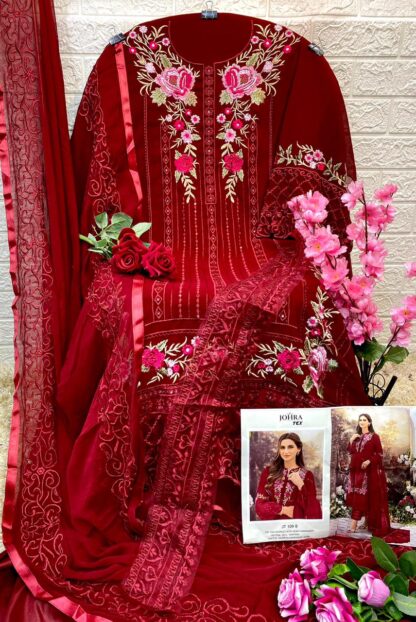 Pakistani Look Chinon Sequence Embroidery Wonderful Semi-Stitched Salwar Suit Material
