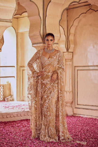 Premium Mono Net Saree with Heavy Multicolor Sequin Embroidery & Zalar Border