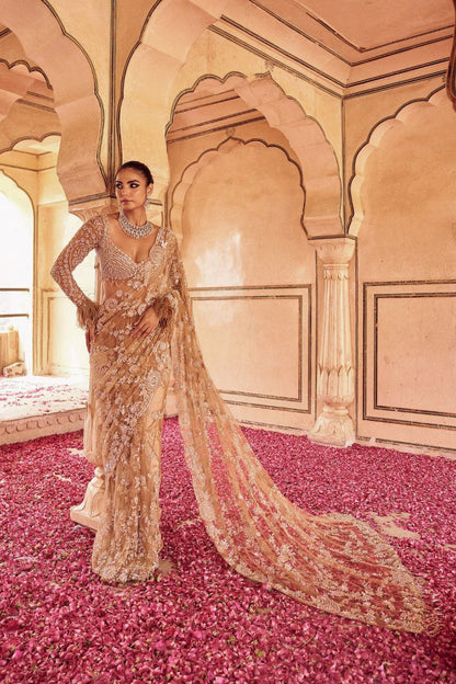 Premium Mono Net Saree with Heavy Multicolor Sequin Embroidery & Zalar Border