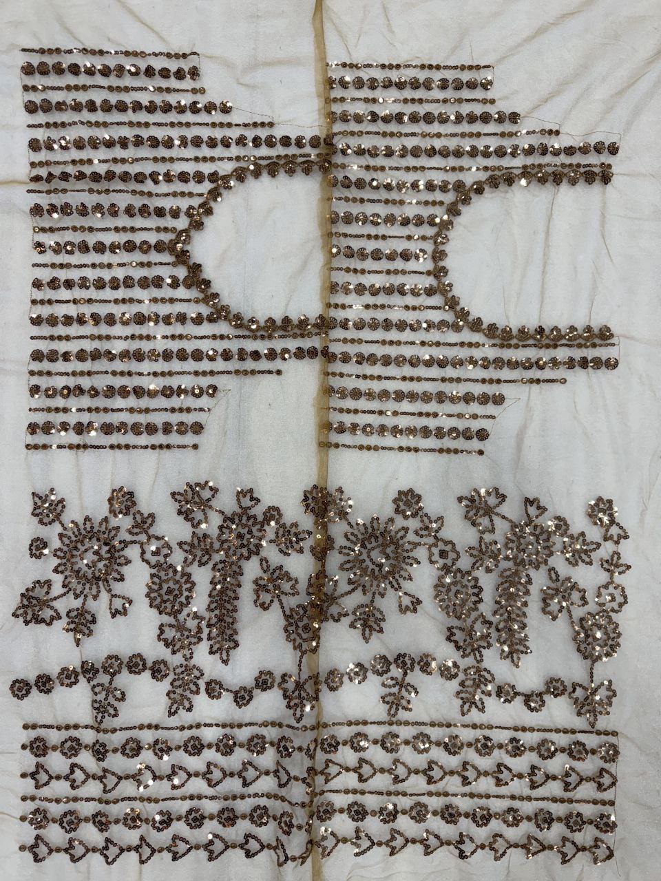 Premium Mono Net Saree with Heavy Multicolor Sequin Embroidery & Zalar Border