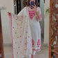 Women’s Roman Cotton Silk Pant Set with Dupatta | Heavy Thread Embroidery Work | Fully Stitched Top & Pant | Festive & Party Wear