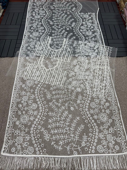 Heavy Butterfly Net Saree with 5mm Sequin Embroidery & Zalar Pallu
