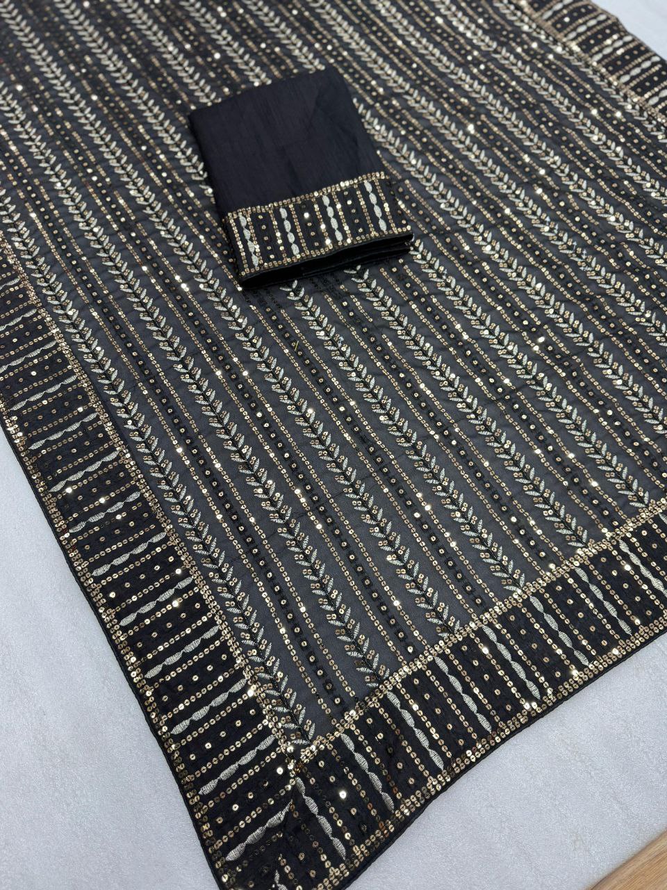 Bollywood glamour with our Dazzling Diva saree a masterpiece crafted from premium 60-gram heavy Georgette fabric