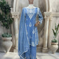 Elegant Pure Faux Georgette Silk Top & Plazzo Set with Dupatta – Multi-Needle Sequins Embroidery