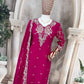 Designer Pure Faux Georgette Silk Top & Plazzo Set with Dupatta – Multi-Needle Sequins & Zari Embroidery