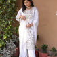 Elegant Faux Georgette Silk Kurti Set with Bottom & Lace-Embellished Dupatta – Multi-Needle Sequins Work (Fully Stitched