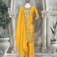 Elegant Faux Georgette Silk Kurti Set with Bottom & Lace-Embellished Dupatta – Multi-Needle Sequins Work (Fully Stitched