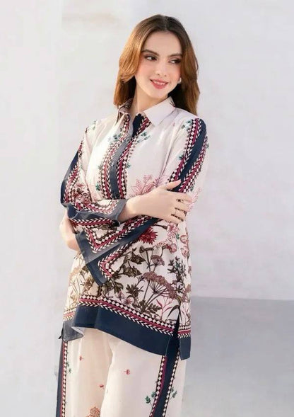 Elegant Pure Satin Crape Silk Co-Ord Set – Digital Print Top & Pant with Micro Silk Inner