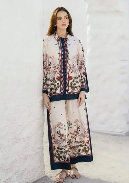 Elegant Pure Satin Crape Silk Co-Ord Set – Digital Print Top & Pant with Micro Silk Inner