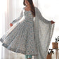 PURE CHIFFON FLORAL PRINT FABRIC FULLY FLAIR ANARKALI, WITH DUPPTA SET, PENT READY TO WEAR