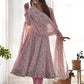 PURE CHIFFON FLORAL PRINT FABRIC FULLY FLAIR ANARKALI, WITH DUPPTA SET, PENT READY TO WEAR