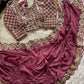 Heavy Faux Georgette Saree with Sequin Work, Mirror Lace Border & Embroidered Blouse