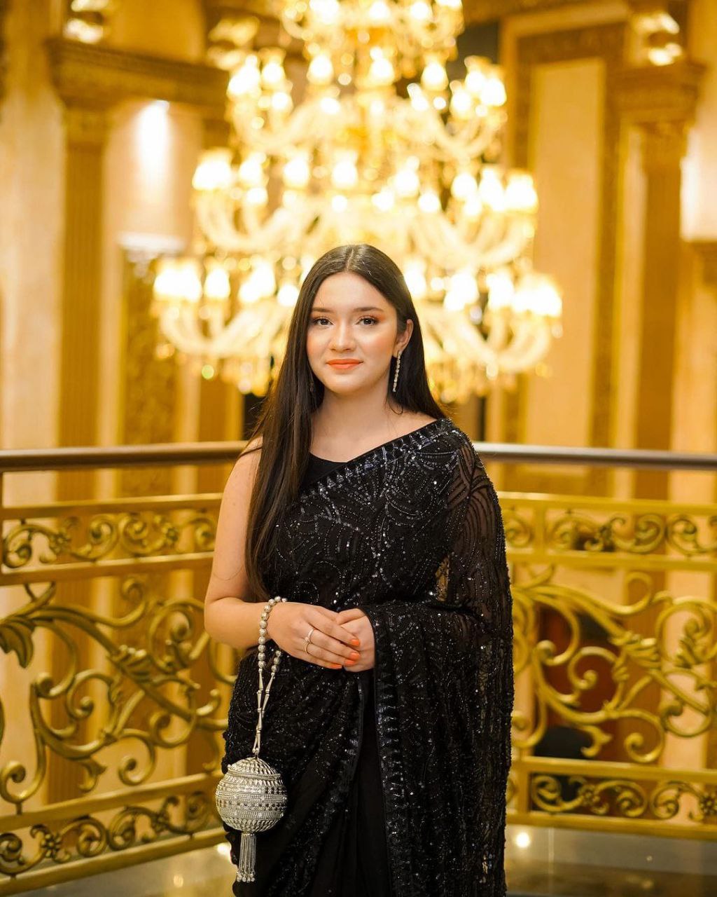 Premium 60 Gram Georgette Saree with Heavy 5mm Sequin Work & Embroidered Lace Border | Mono Banglori Silk Blouse