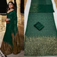 Women’s Georgette Saree with Heavy Dual Sequin Embroidery | Silk Blouse | Cutwork Lace Border | 4.4M Work Done