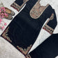 Designer Heavy Viscose Velvet Suit Set with Full Embroidery & Sequins Work Fully Stitched Top and Pant for Women Party & Wedding Wear