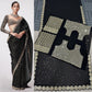 Heavy Faux Georgette Saree with Sequin Work, Mirror Lace Border & Embroidered Blouse