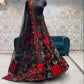 Black Wedding Speciel Mono Net Fabric Lehenga Choli Set Made by Sequins Embroidered Work With Cancan & Canvas Patta