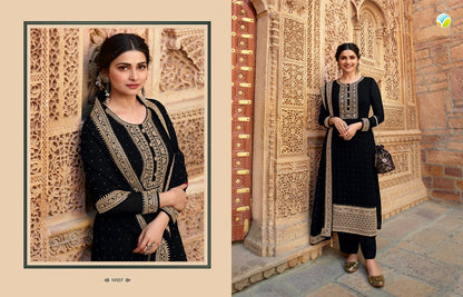 Maroon Pakistani Women's Embroidered Silk Georgette with Santoon Inner & Embroidered Silk Georgette Dupatta and Bottom- Salwar Suit Material