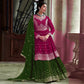 Beautiful Kerosin Pink Anarkali Style Shalwar Kameez Lengha Suits Embroidery Sequence Worked Designer Hand Made Salwar Kameez Dupatta Dress