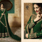 Green Indian Stylish Designer Bollywood Party Wear Anarkali Salwar Suit Dress Material Unstitched For Women